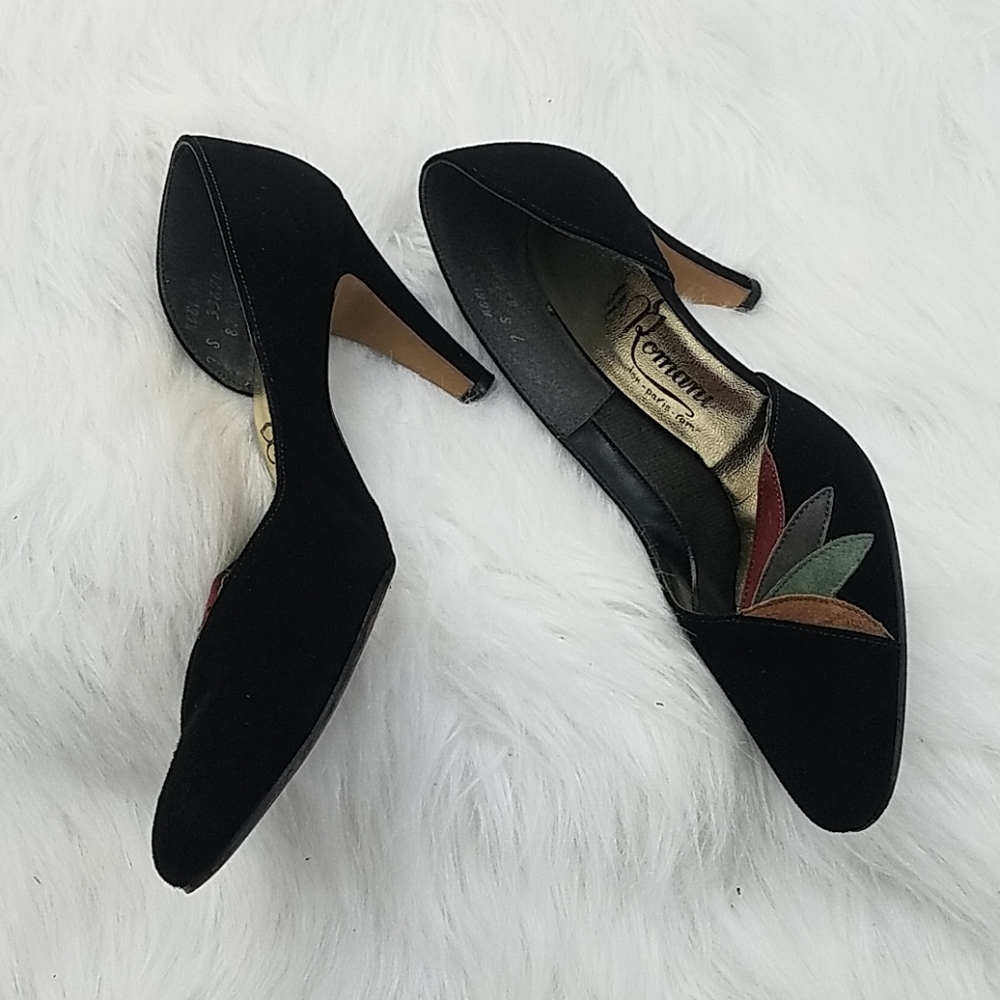 Autumn leaves suede kitten heels - Picture 5 of 8